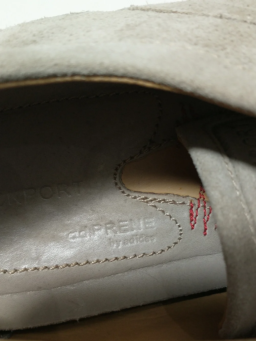 Rockport By Adidas Leather Parker Hill‎ Moc Oxford, Men's Size 10, Beige Color